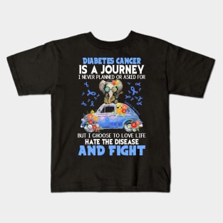 Diabetes Cancer Is A Journey Kids T-Shirt